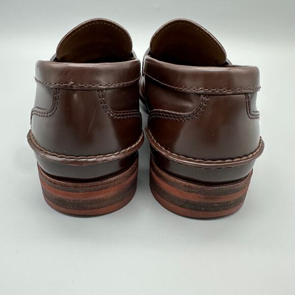 PRADA Mens Penny Loafer P Sz 6 US Sz 7 2DE034 Brown Smooth Leather Slip On - Picture 5 of 11